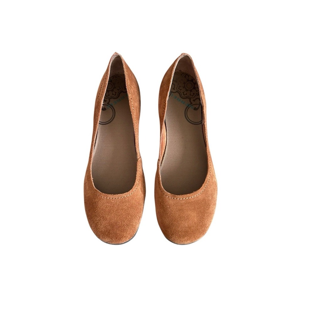 Merrell Shoe‎ Womens 10 Tan Leather Avesso Oak Slip On Shoe Oak Ballet Flat - Picture 4 of 11